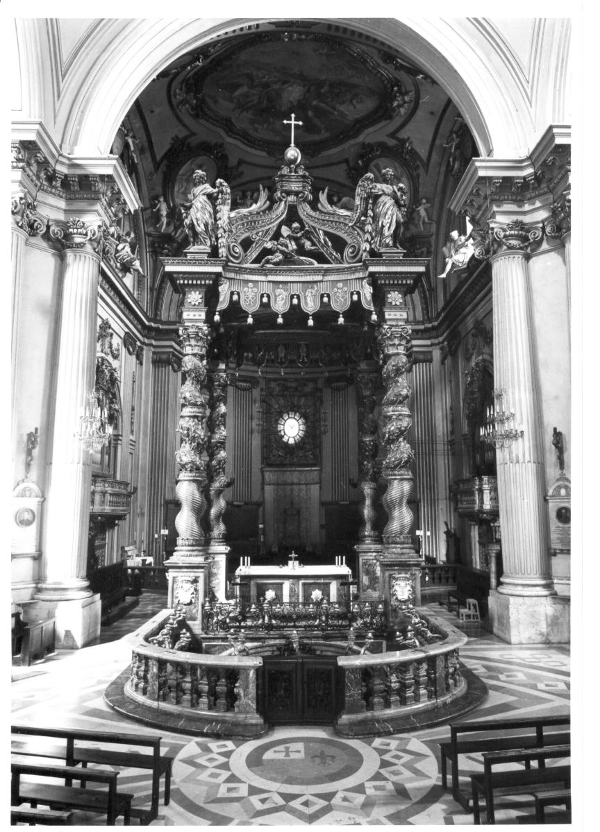 baldacchino architettonico d'altare, elemento d'insieme di Calcioni Antonio, Pozzo Andrea (sec. XVII)