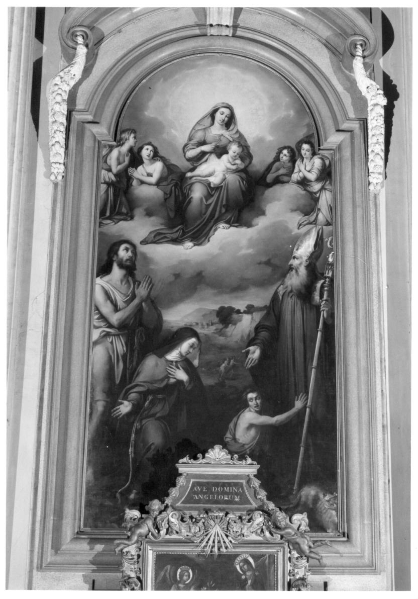 Madonna con Bambino e Santi (dipinto) di Trabalza Decio (sec. XIX)