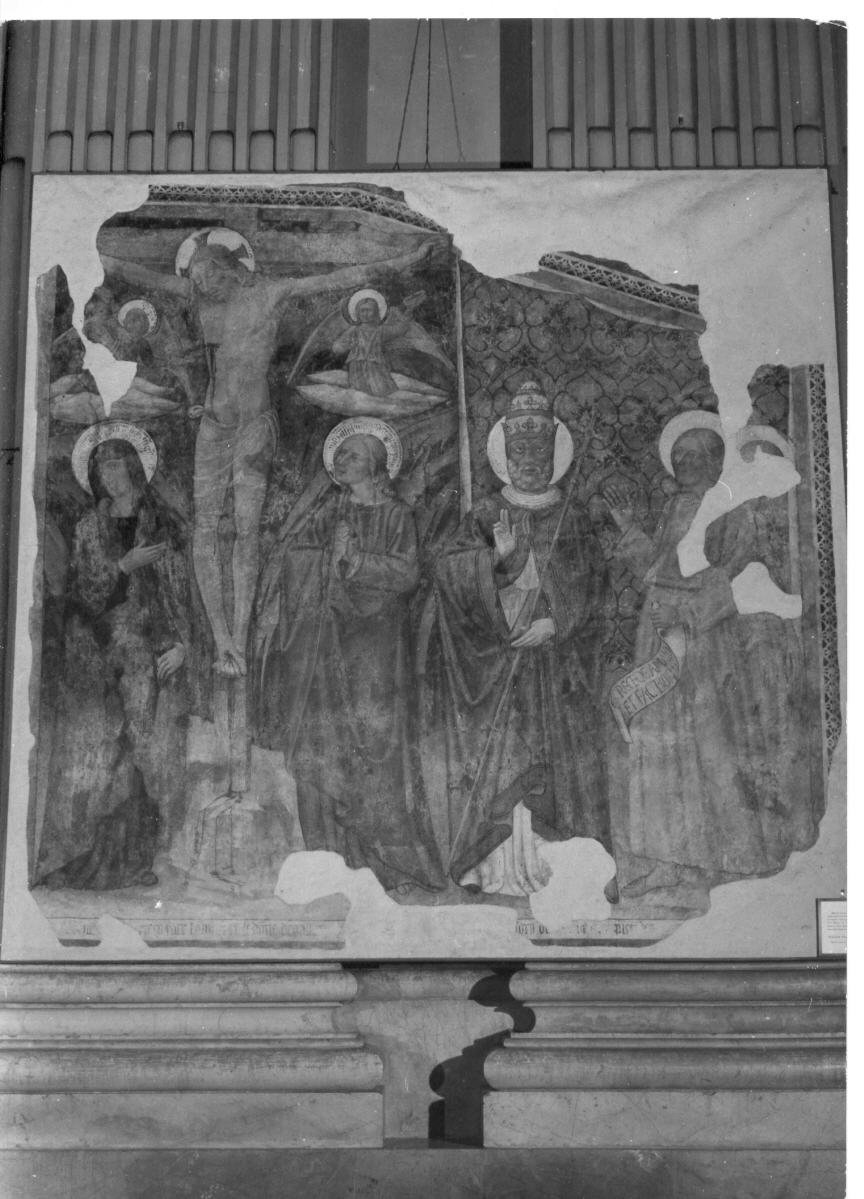 crocifissione di Cristo con la Madonna e santi (dipinto) - ambito umbro (seconda metà sec. XV)