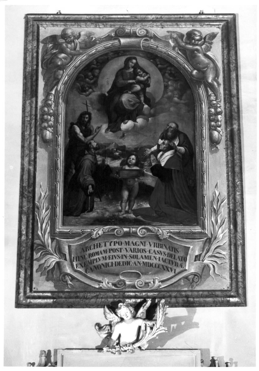 Madonna di Foligno, Madonna con Bambino e Santi (dipinto) - ambito italiano (sec. XIX)