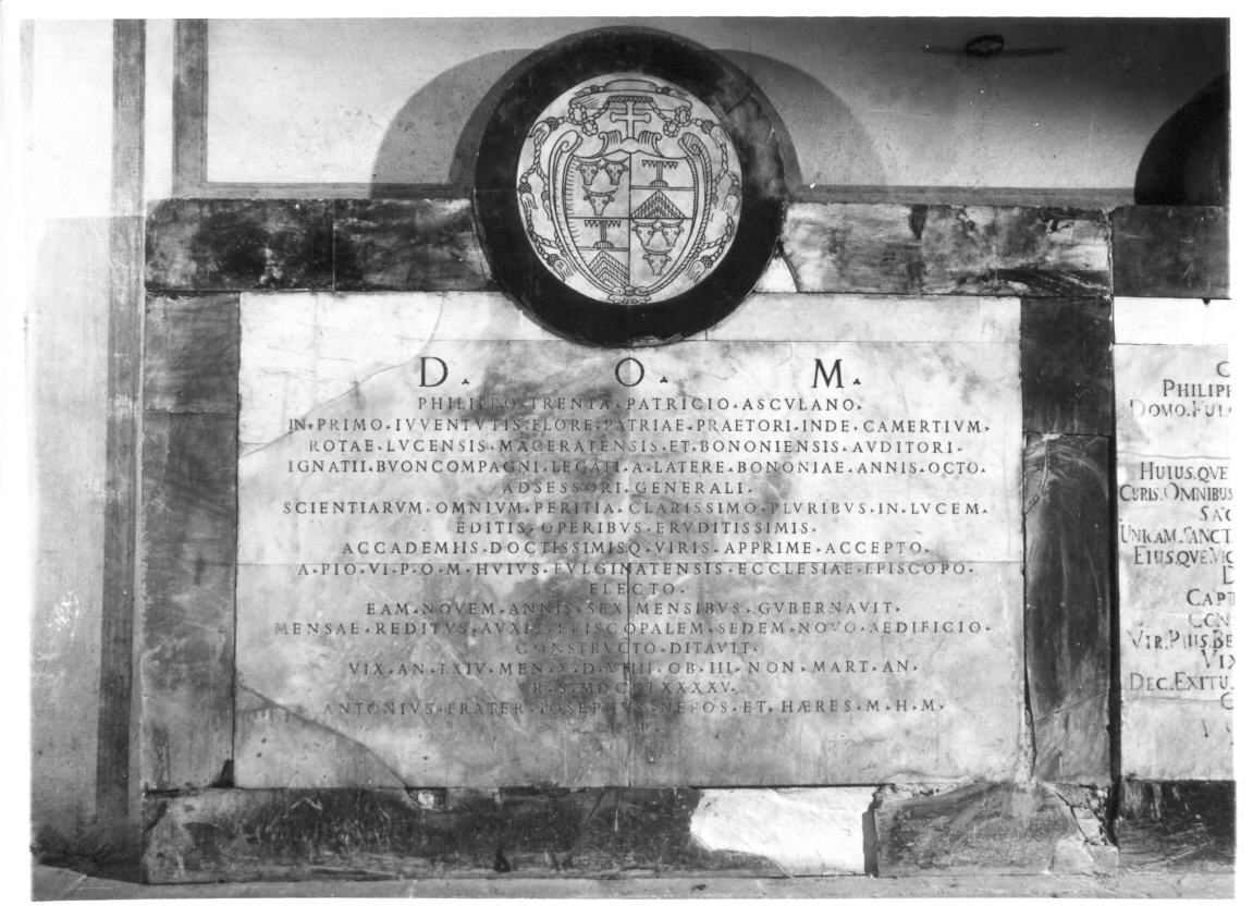 lapide tombale - bottega Italia centrale (sec. XVIII, sec. XX)