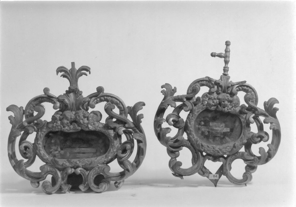 reliquiario - a ostensorio, frammento - bottega Italia centrale (sec. XVIII)