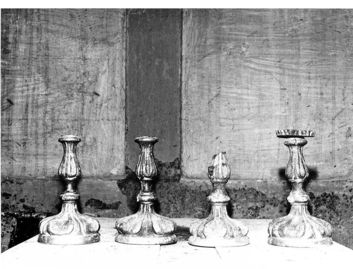 candeliere d'altare, serie - bottega umbra (sec. XVII)