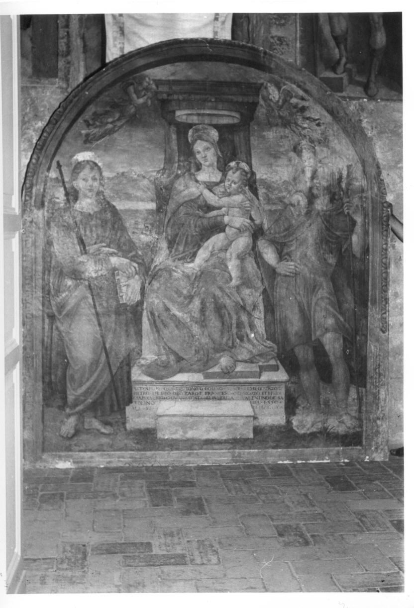 Madonna in trono con Bambino e Santi (dipinto, elemento d'insieme) - ambito umbro (sec. XVI)