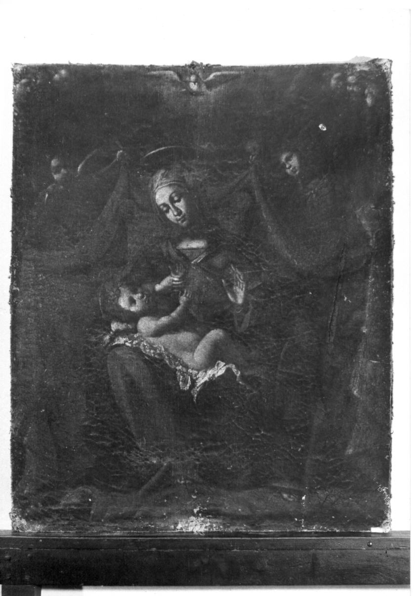 Madonna con Bambino e angeli (dipinto) - ambito italiano (sec. XVII)