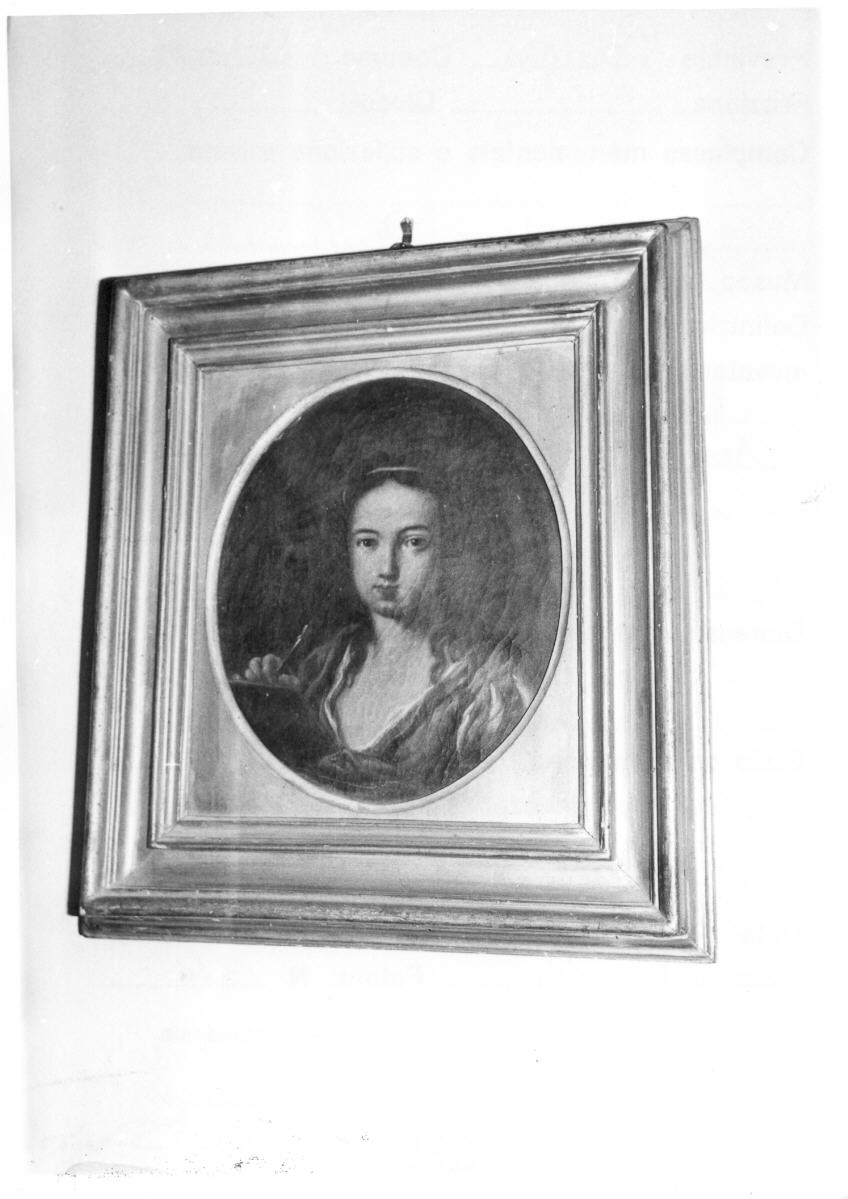 Il Disegno, fanciulla che disegna (dipinto, pendant) di Amorosi Antonio Mercurio (bottega) (prima metà sec. XVIII)