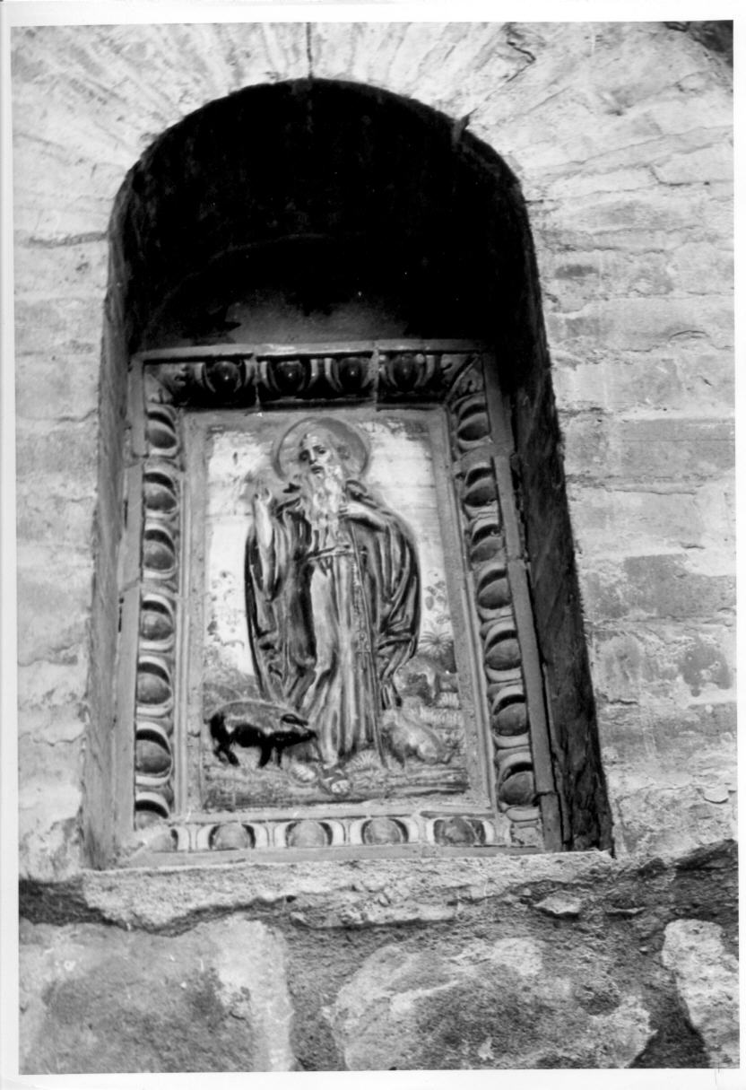 Sant'Antonio Abate (rilievo) - bottega derutese (secc. XVII/ XVIII)