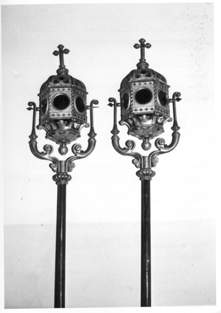 lanterna processionale, coppia - bottega umbra (secc. XVIII/ XIX)