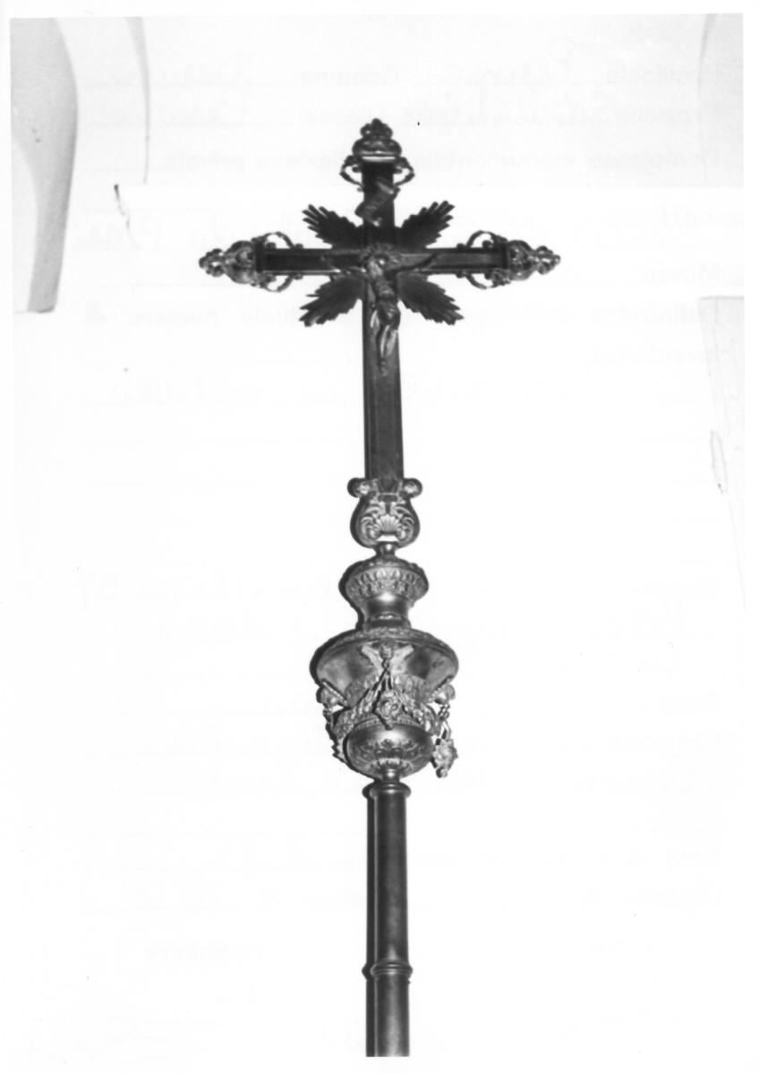 croce processionale - bottega italiana (secc. XVIII/ XIX)