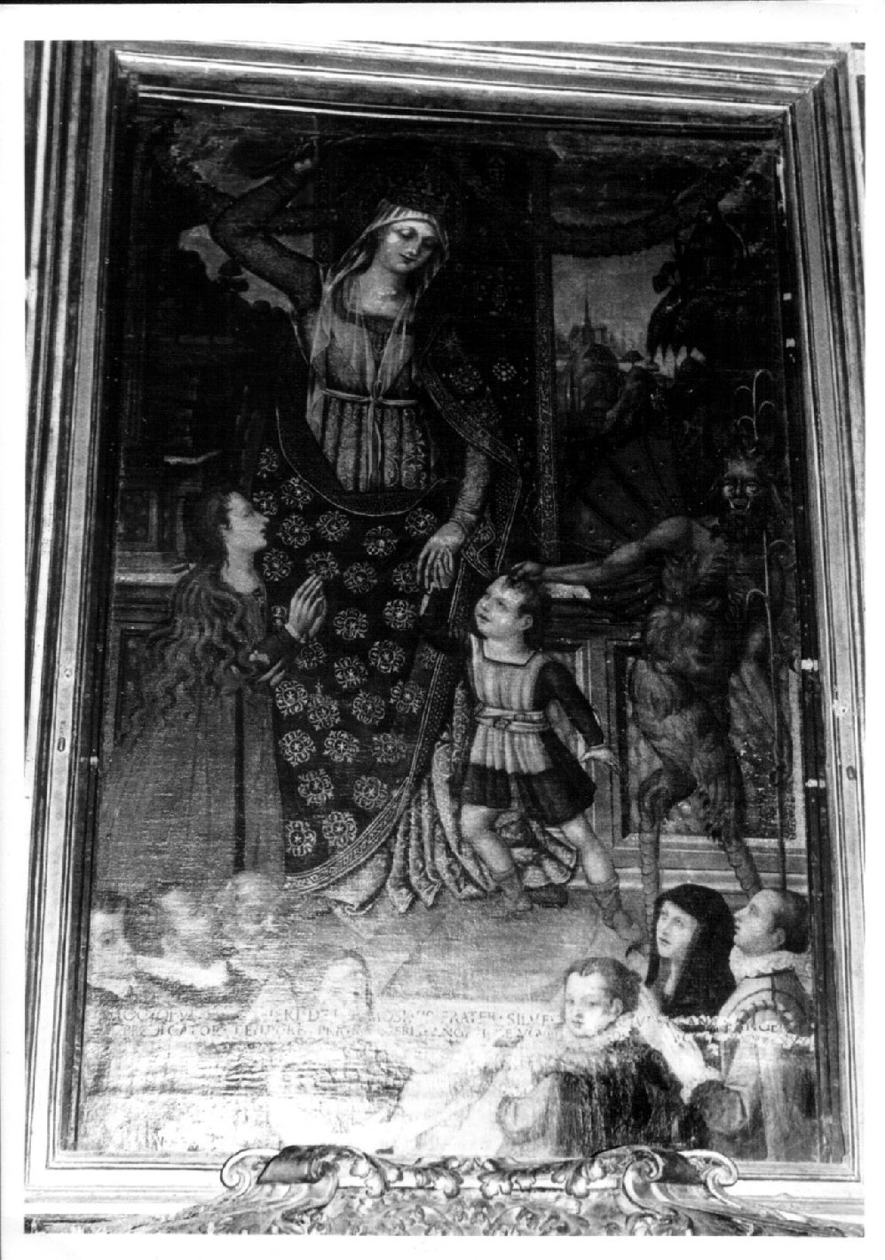 Madonna del Soccorso (dipinto, elemento d'insieme) di Bernardino di Nanni dell'Eugenia (attribuito) (ultimo quarto sec. XV)