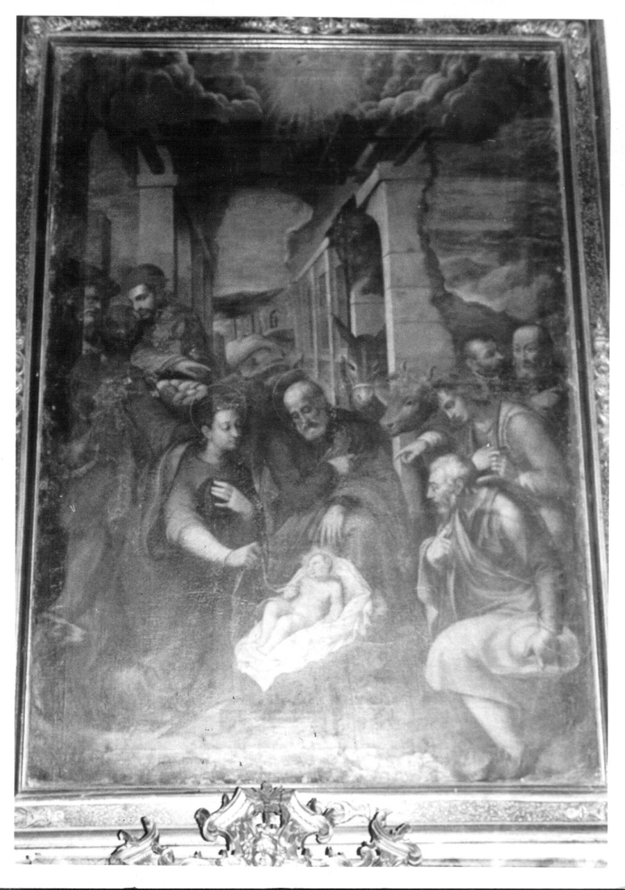 adorazione dei pastori (dipinto, opera isolata) - bottega Italia centrale (primo quarto sec. XVII)