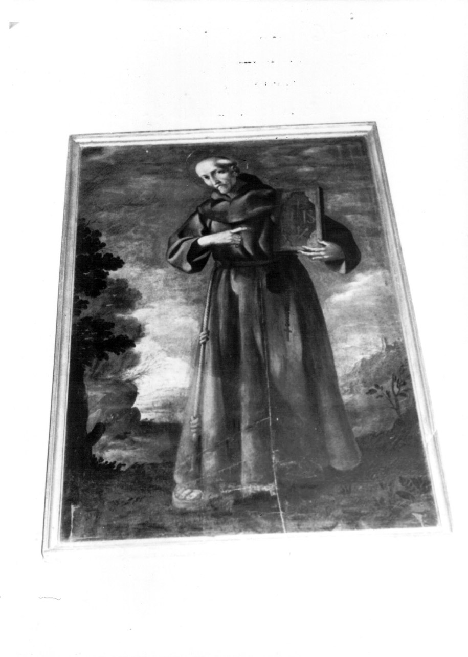 San Bernardino da Siena (dipinto, opera isolata) - ambito Italia centrale (prima metà sec. XVIII)