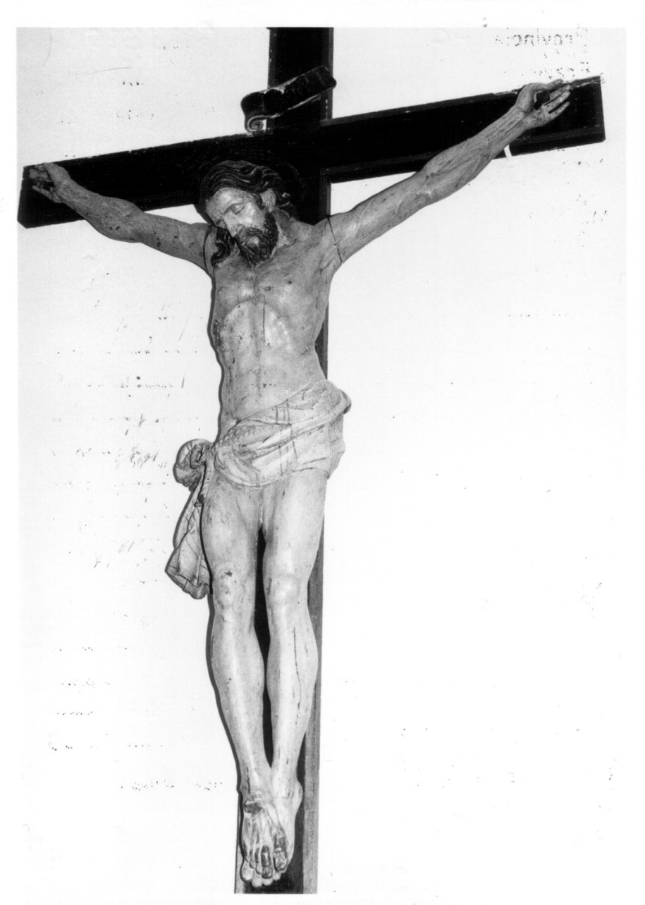 Cristo crocifisso (crocifisso, opera isolata) - bottega Italia centrale (sec. XVII)
