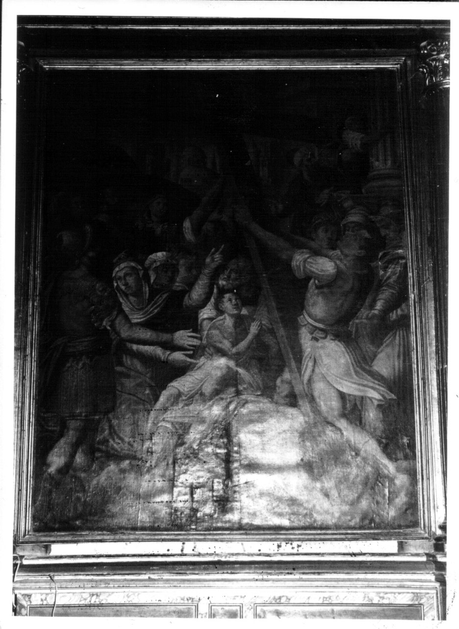 esaltazione della vera croce (dipinto, opera isolata) di Nucci Virgilio (primo quarto sec. XVII)