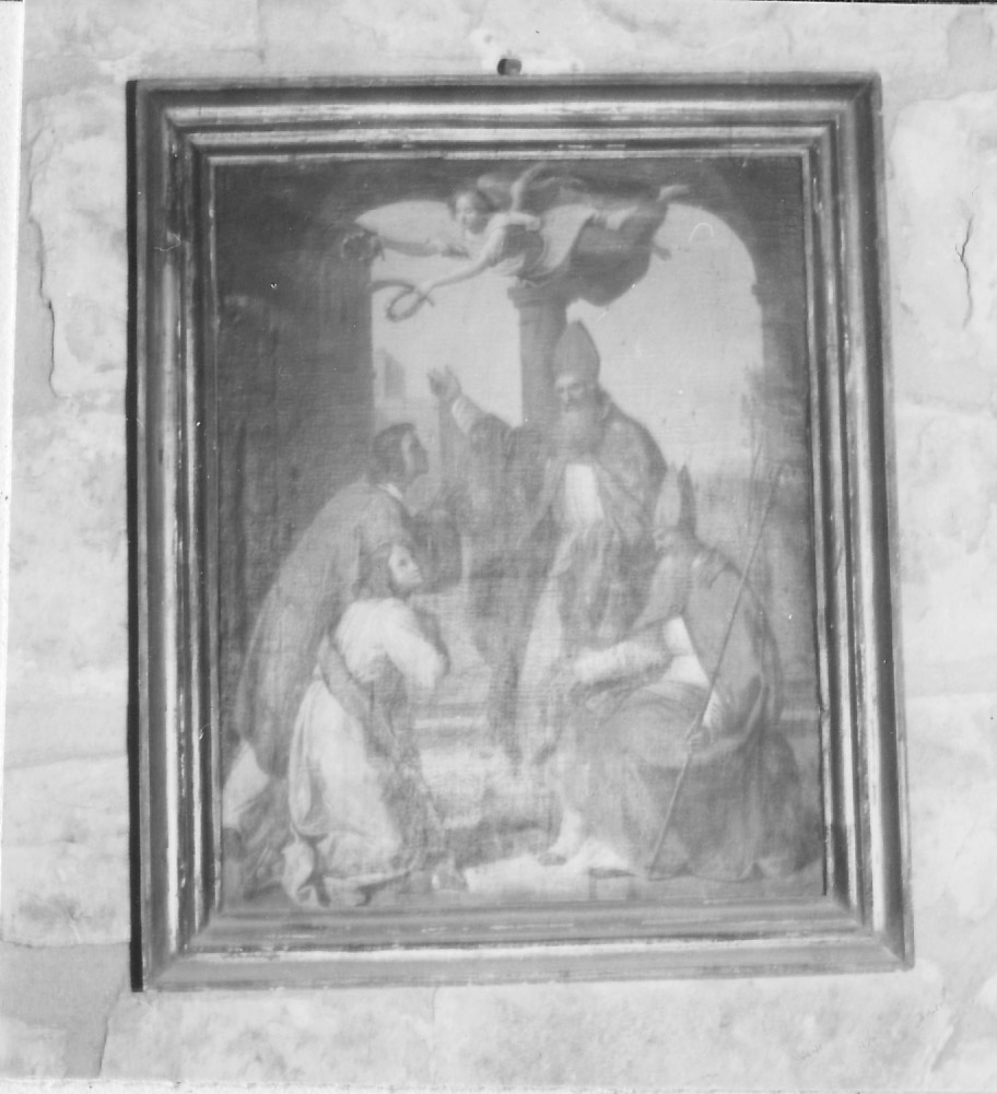 Sant'Agapio e San Secondino incoraggiano Mariano e Giacomo (dipinto, opera isolata) - ambito eugubino (fine sec. XVI)