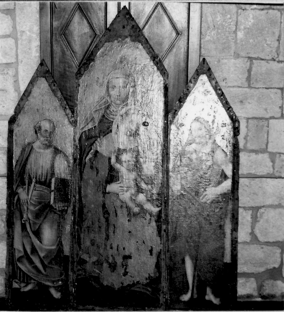 Madonna con Bambino e Santi (trittico, opera isolata) - ambito umbro (fine/inizio secc. XV/ XVII)