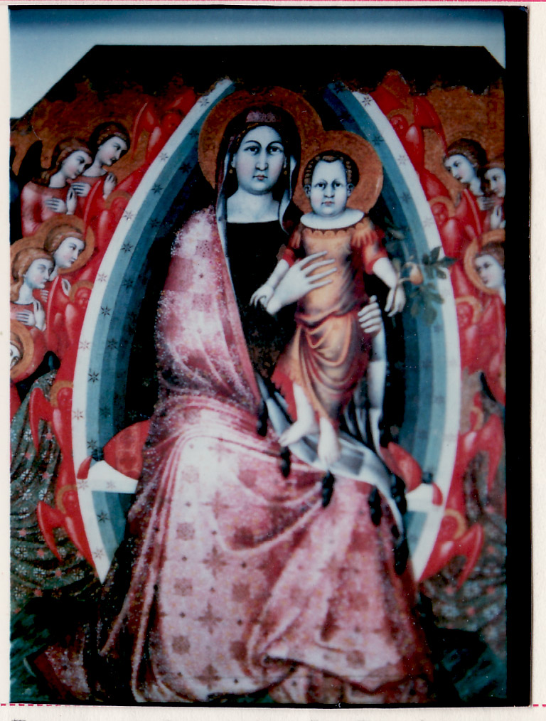 Madonna con Bambino in gloria (dipinto, elemento d'insieme) di Mello da Gubbio (metà sec. XIV)