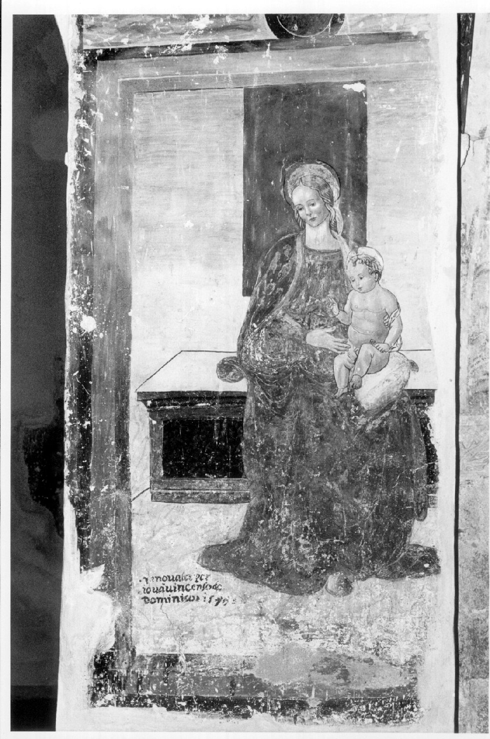 Madonna in trono con Bambino (dipinto, opera isolata) - ambito umbro (sec. XVI)