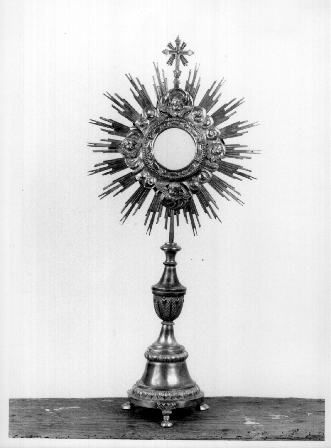 ostensorio - a raggiera, opera isolata - bottega romana (fine/inizio secc. XIX/ XX)