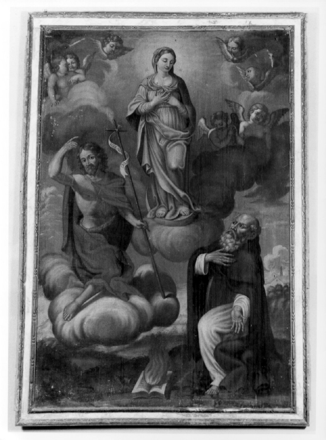 Madonna Immacolata e Santi (dipinto, opera isolata) di Congionti Giovanni Antonio da Leonessa (sec. XVIII)
