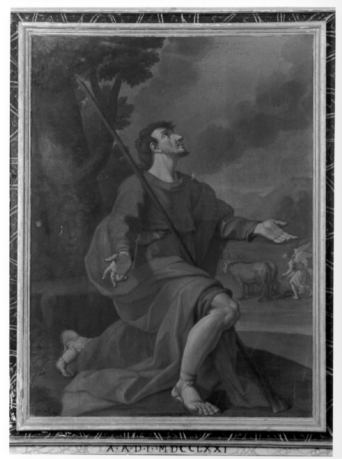 Santo (dipinto, elemento d'insieme) - ambito umbro (primo quarto sec. XVIII)