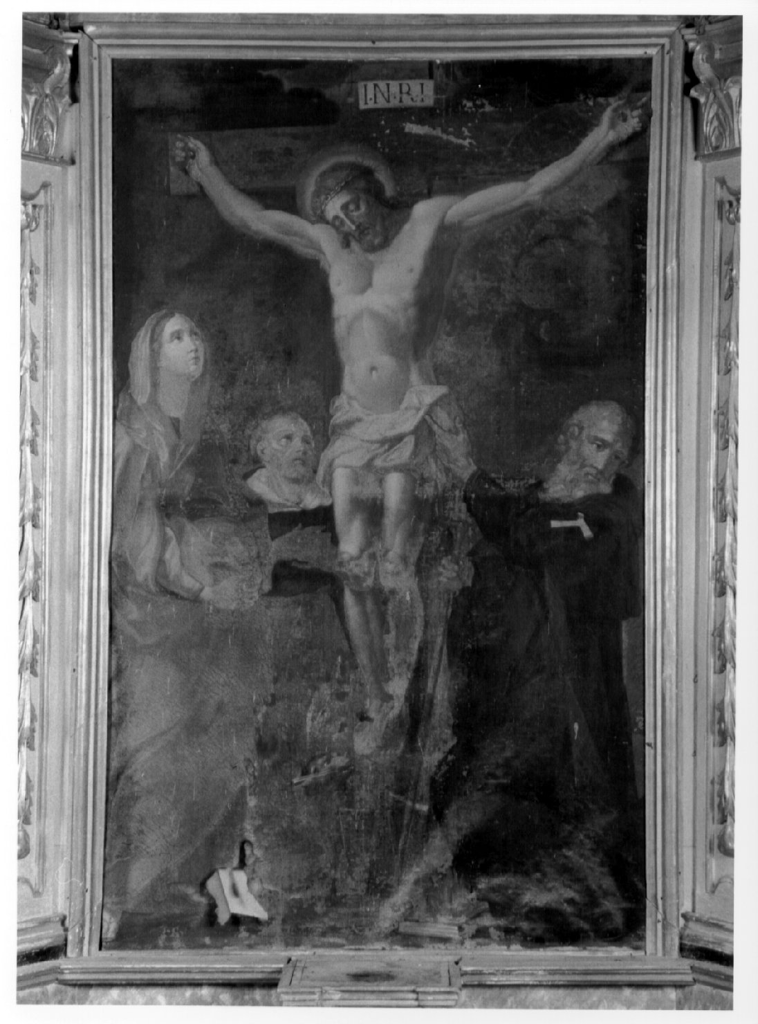 Cristo crocifisso tra Santi (dipinto, insieme) - ambito umbro (metà sec. XVIII)