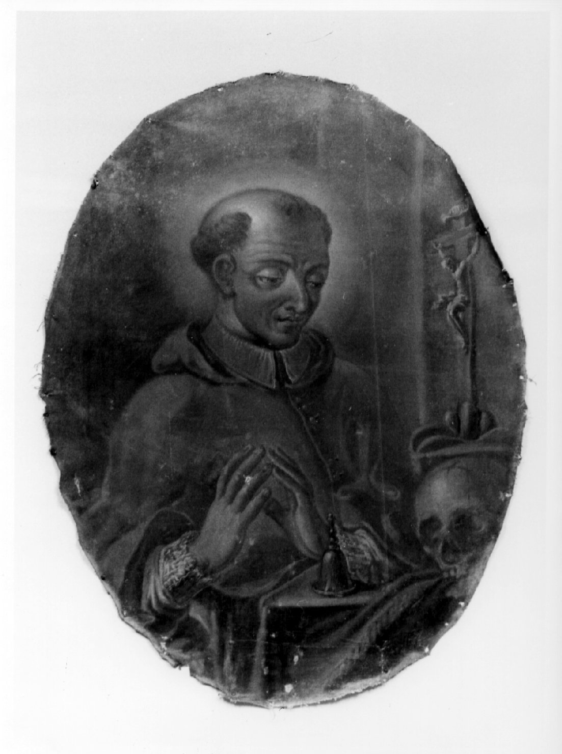 San Carlo Borromeo in meditazione (dipinto, serie) - ambito umbro (metà sec. XVIII)