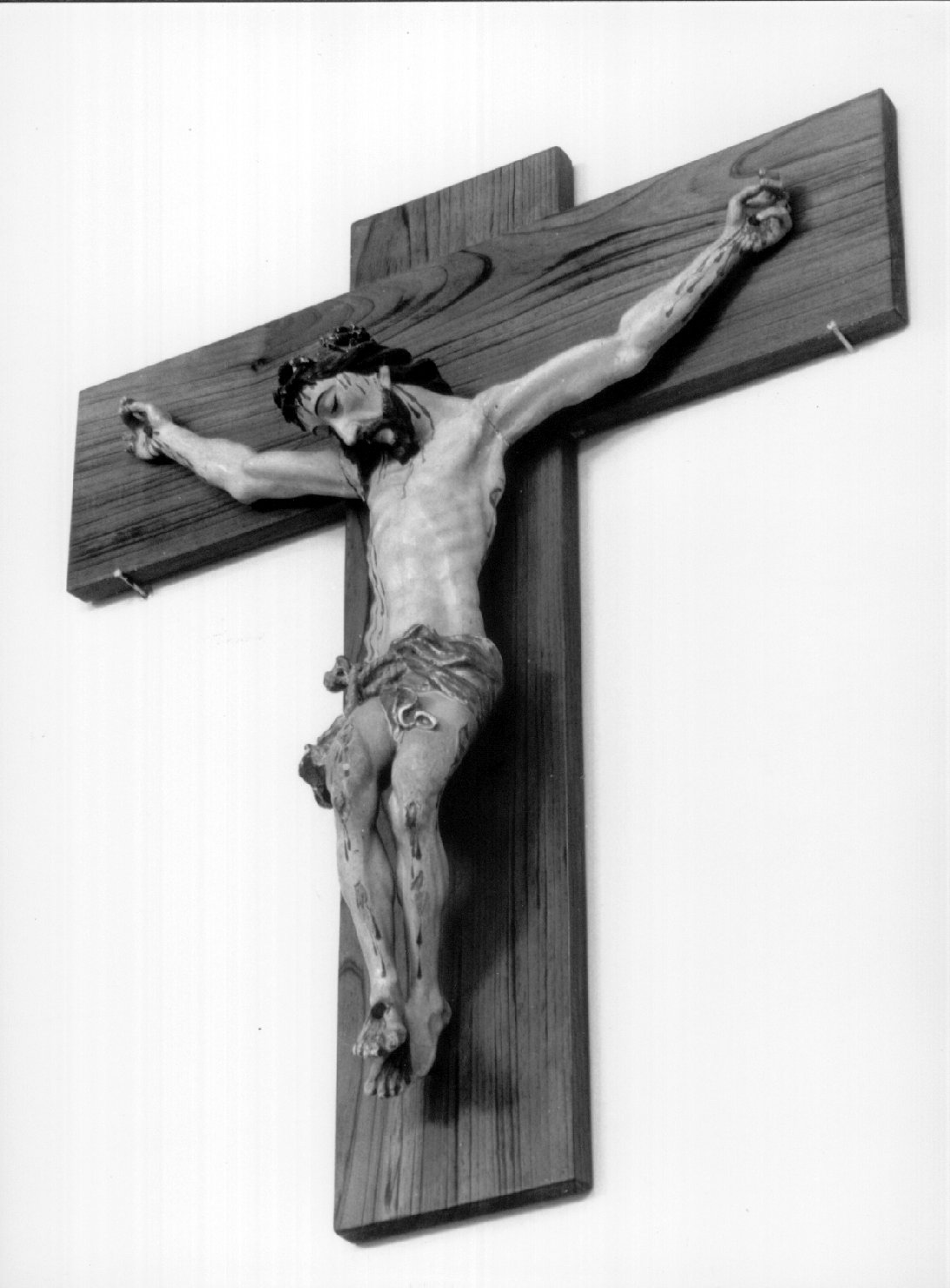 Cristo crocifisso (croce da parete, opera isolata) - bottega romana (prima metà sec. XVIII)