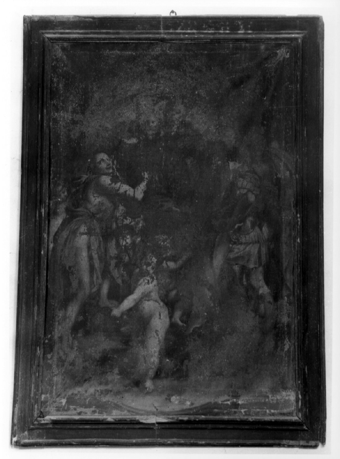 Madonna con Bambino e San Michele arcangelo (dipinto, opera isolata) - ambito umbro (sec. XVII)