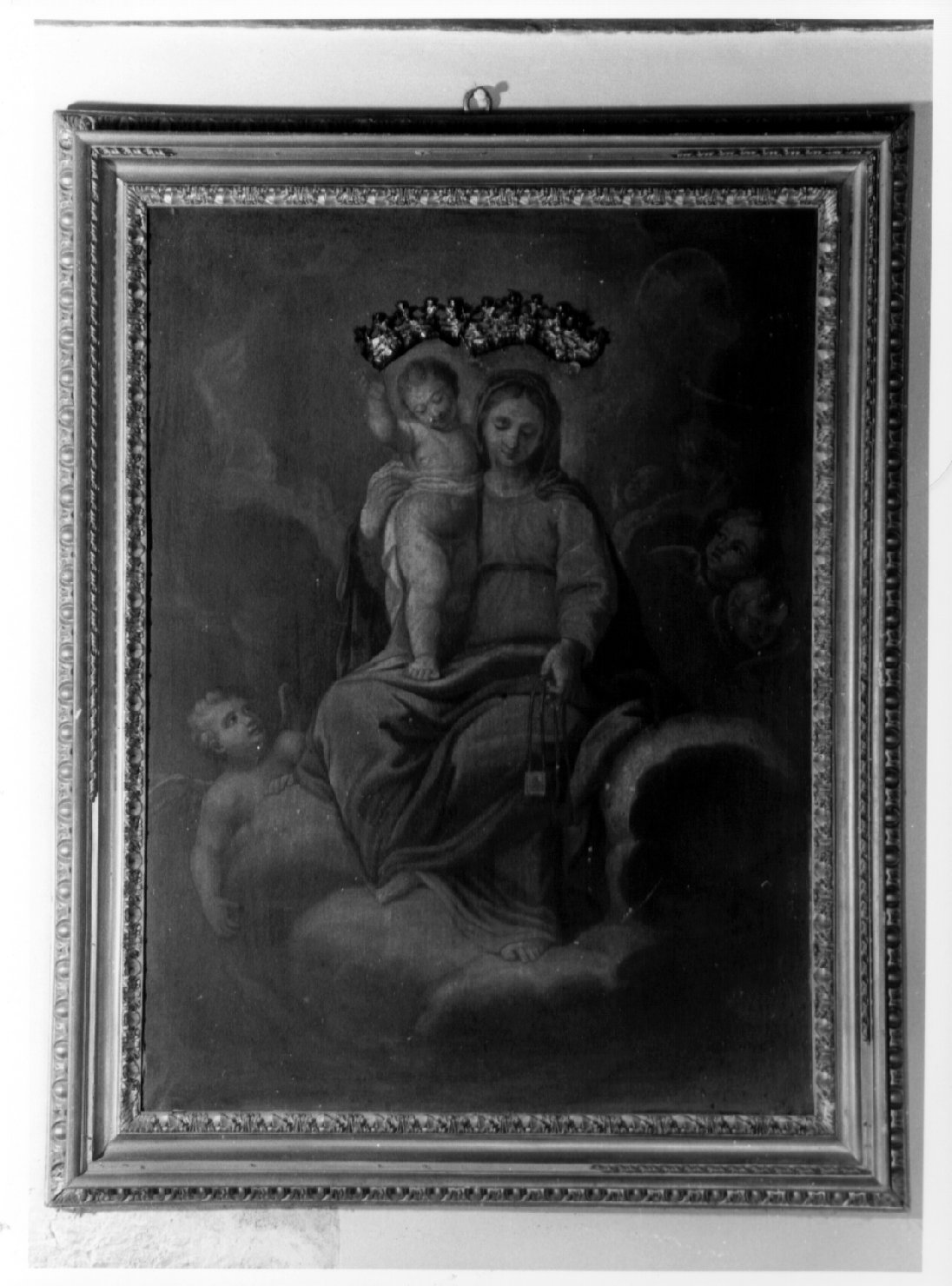 Madonna con Bambino in gloria (dipinto, opera isolata) - ambito umbro (prima metà sec. XVII)