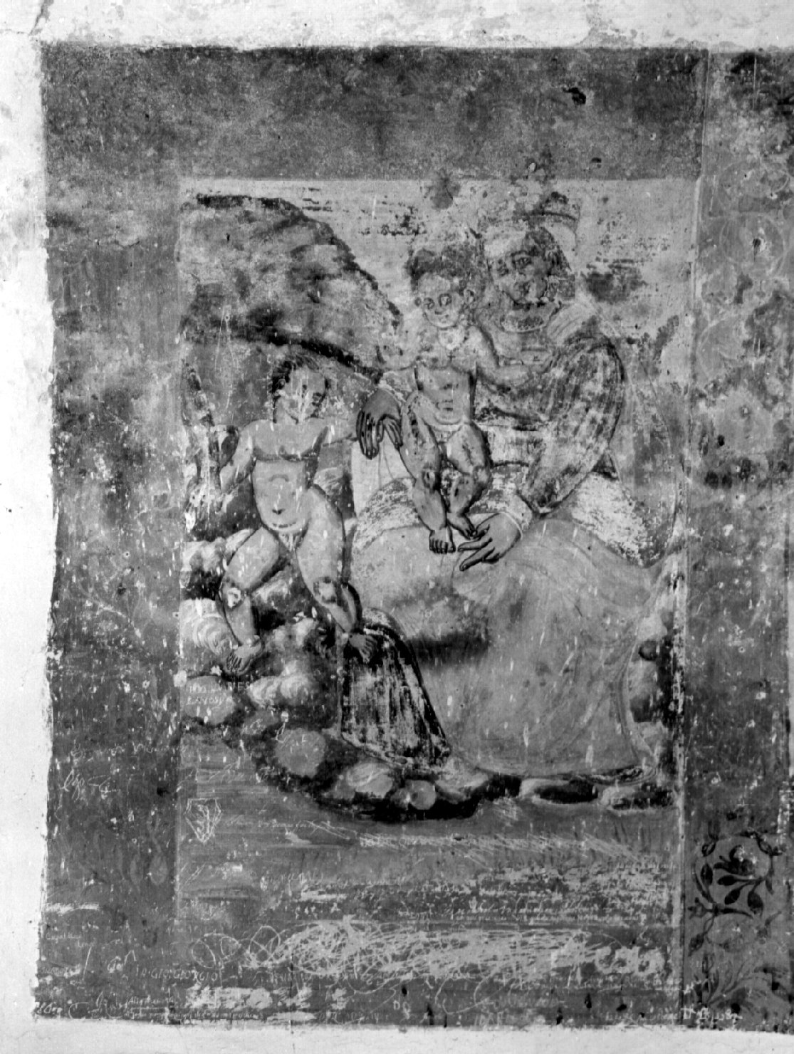 Madonna con Bambino e San Giovannino (dipinto, elemento d'insieme) - ambito umbro (sec. XVI)