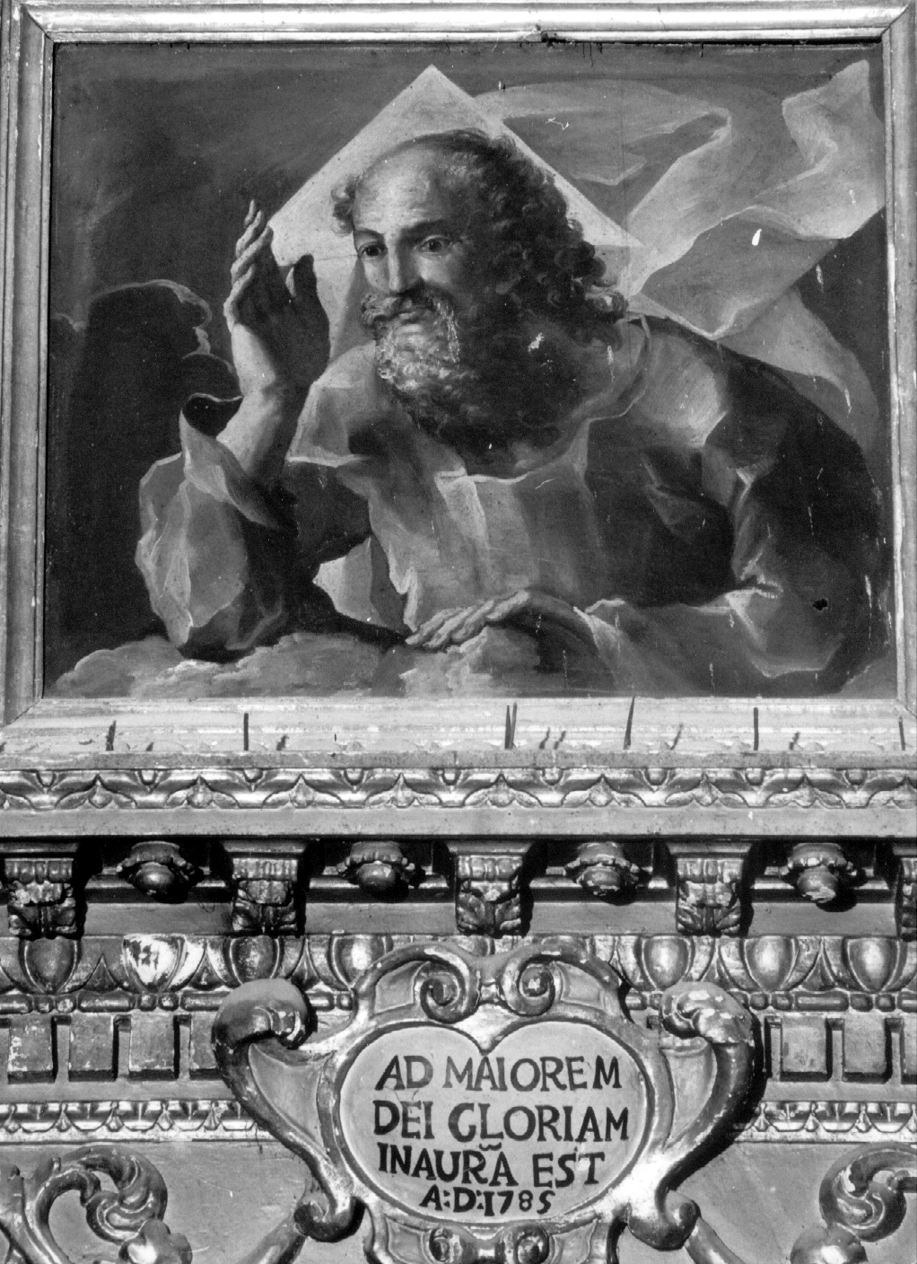 Dio Padre benedicente (dipinto, elemento d'insieme) - ambito umbro (seconda metà sec. XVIII)