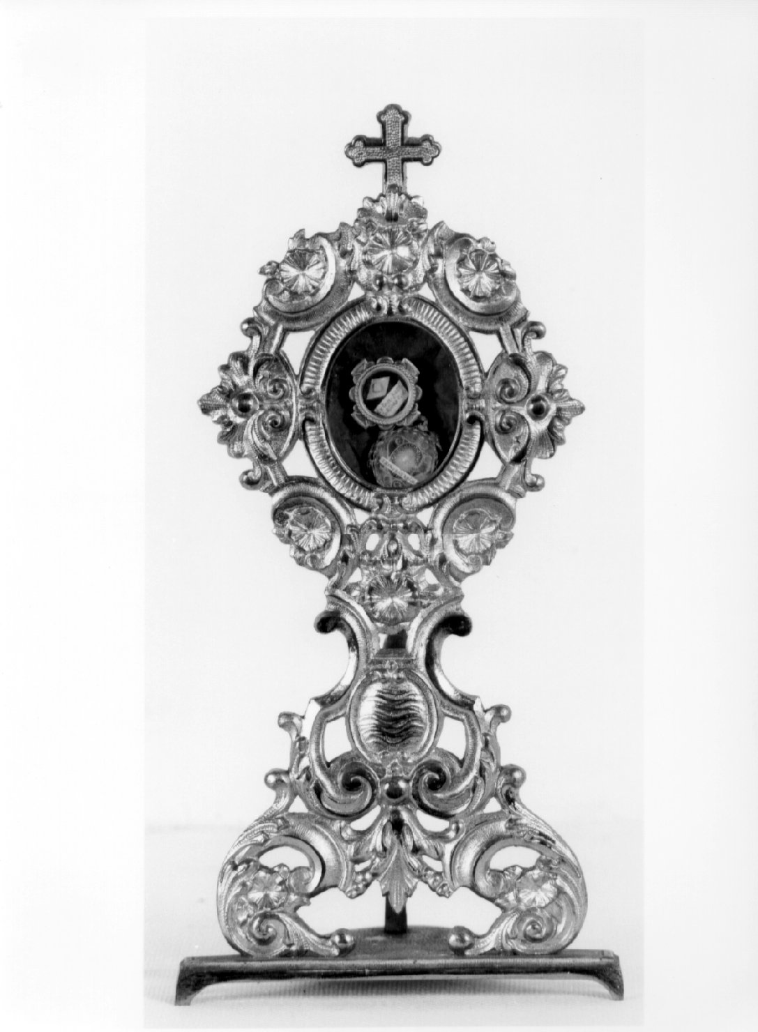 reliquiario - a ostensorio, opera isolata - bottega umbra (fine/inizio secc. XIX/ XX)