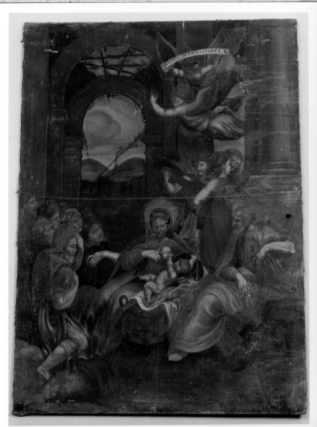 adorazione dei pastori (dipinto, opera isolata) - ambito umbro (prima metà sec. XVII)