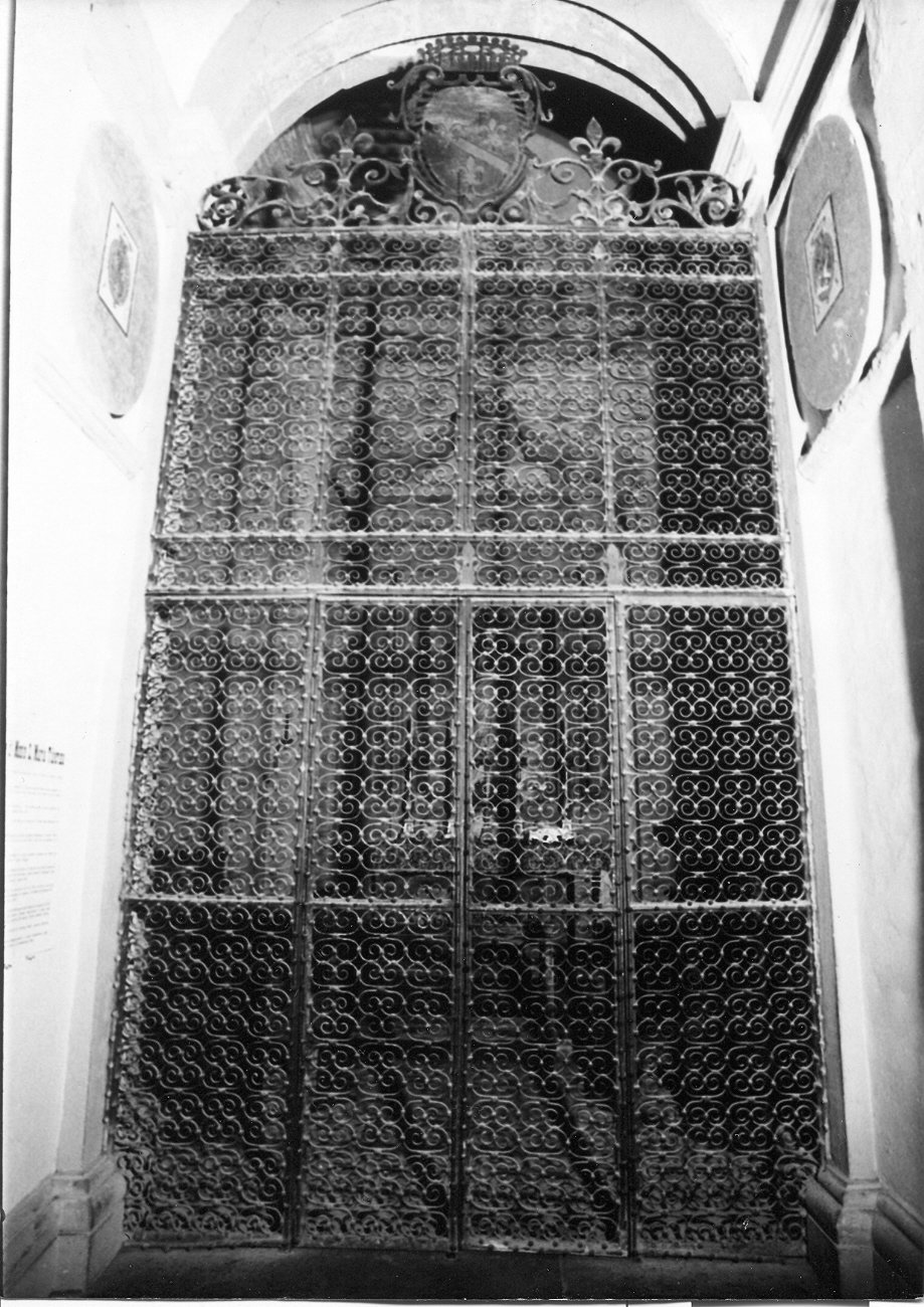 cancellata di cappella, opera isolata - bottega Italia centrale (metà sec. XVI)