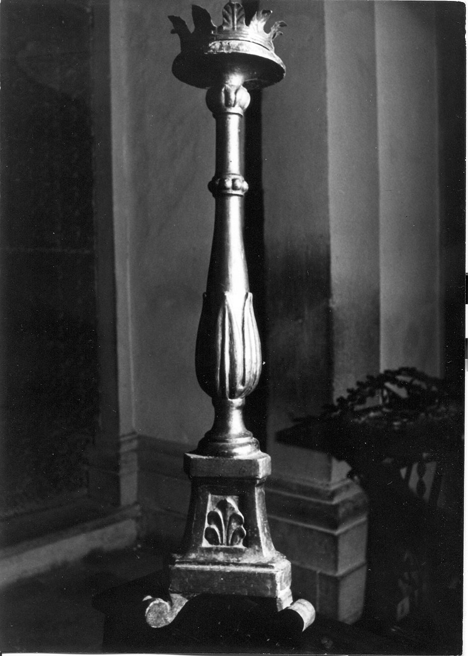 candeliere d'altare, opera isolata - bottega umbra (sec. XIX)
