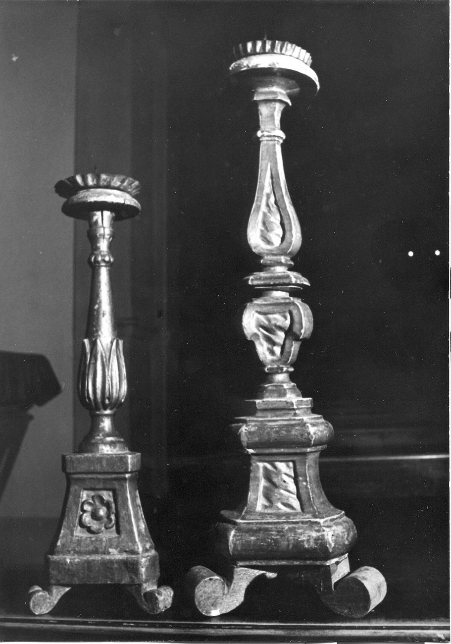 candeliere, opera isolata - bottega umbra (sec. XIX)