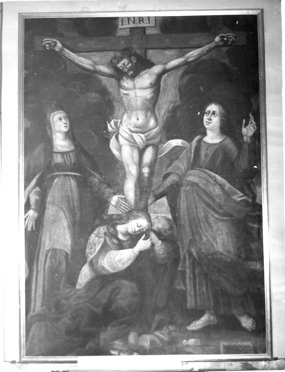 crocifissione di Cristo (dipinto, opera isolata) di Peregrino Francesco (sec. XVII)
