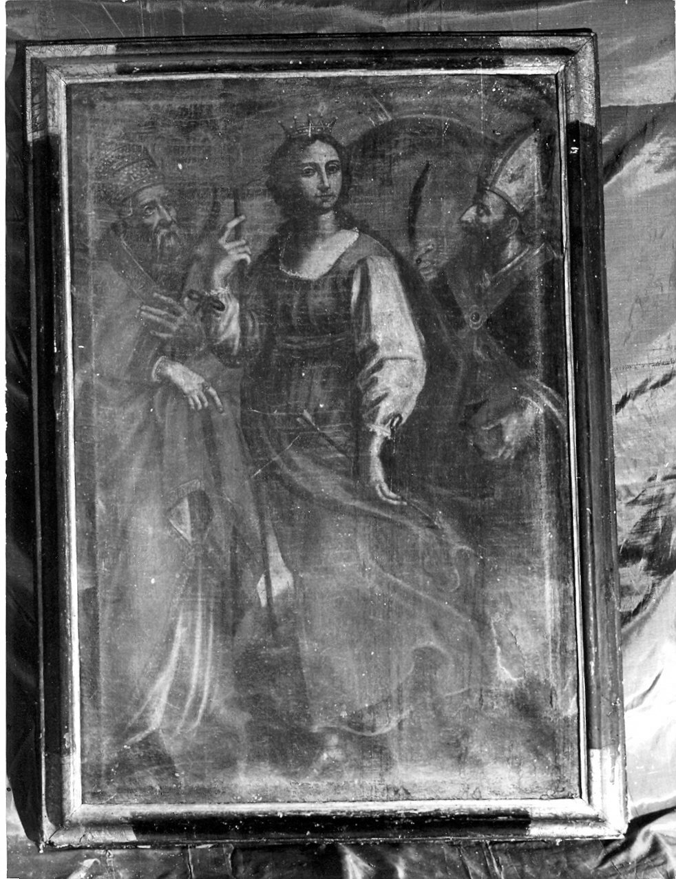 Santa Caterina un vescovo un papa (dipinto, opera isolata) - ambito Italia centrale (sec. XVIII)