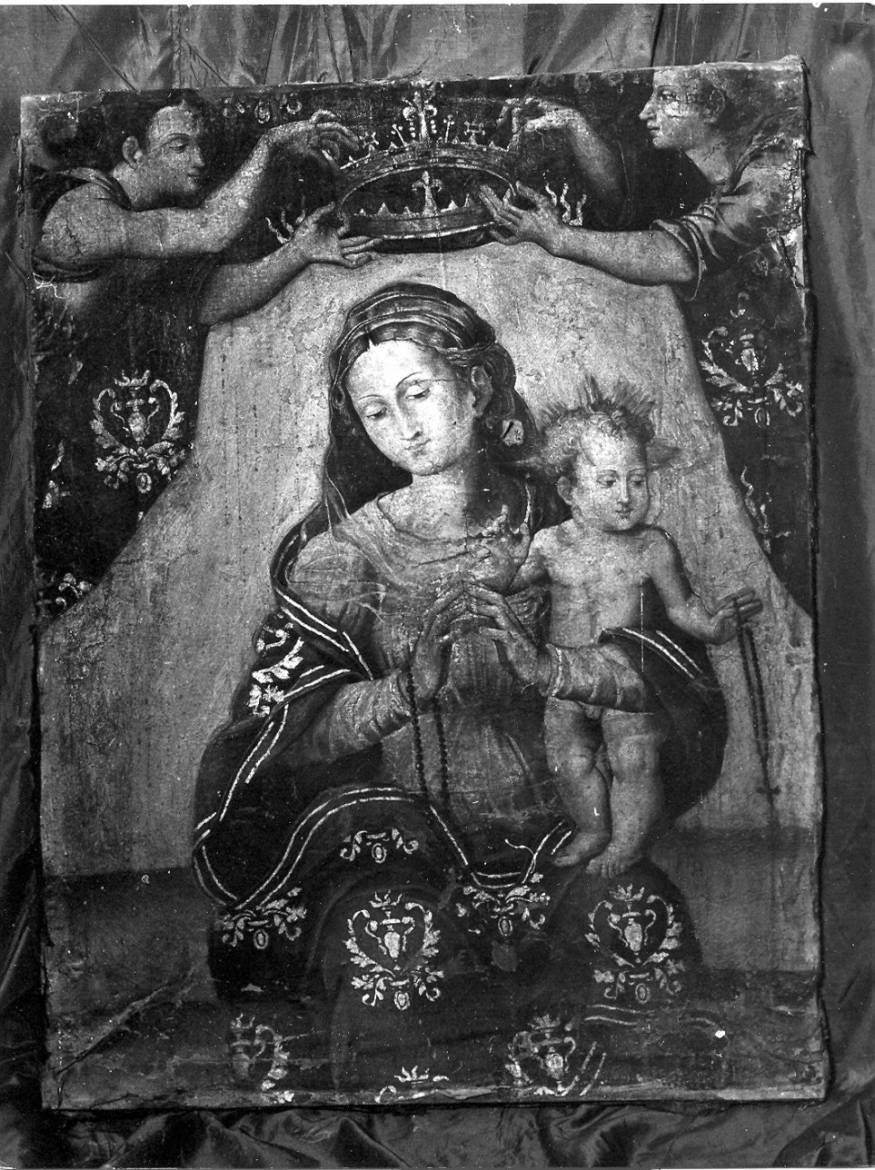 Madonna del Rosario (dipinto, opera isolata) - ambito Italia centrale (sec. XVII)