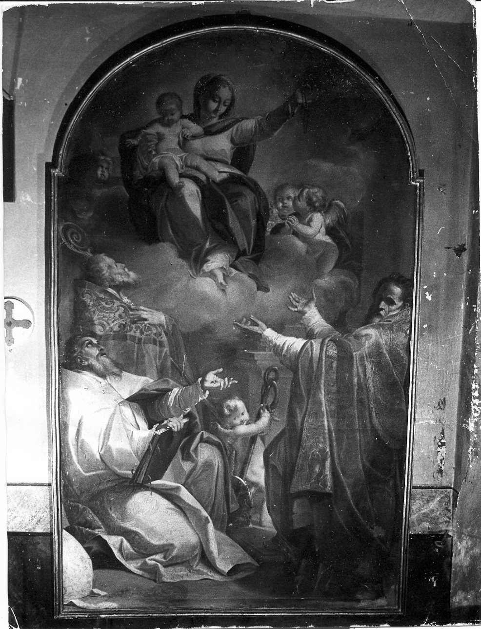 Madonna del Rosario (dipinto, opera isolata) - ambito Italia centrale (sec. XVII)