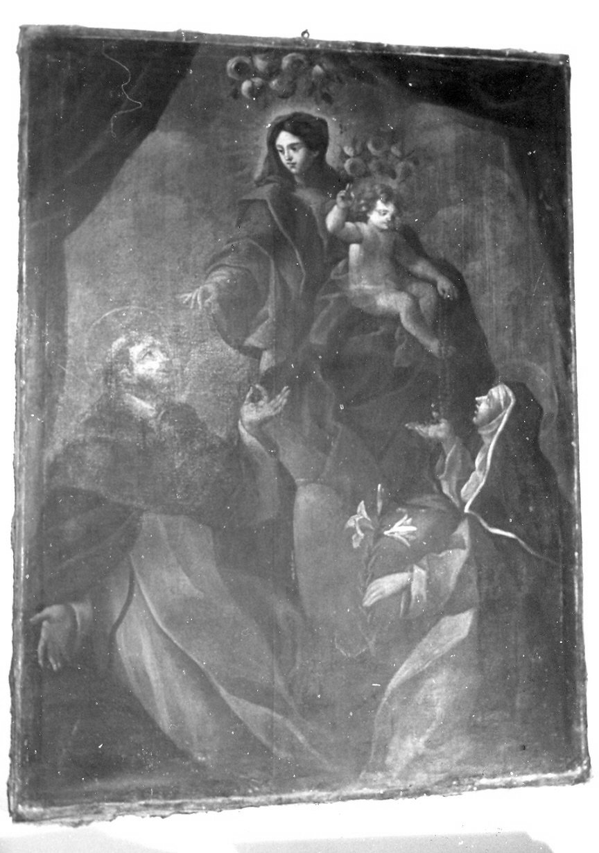 Madonna del Rosario (dipinto, opera isolata) - ambito Italia centrale (sec. XVII)
