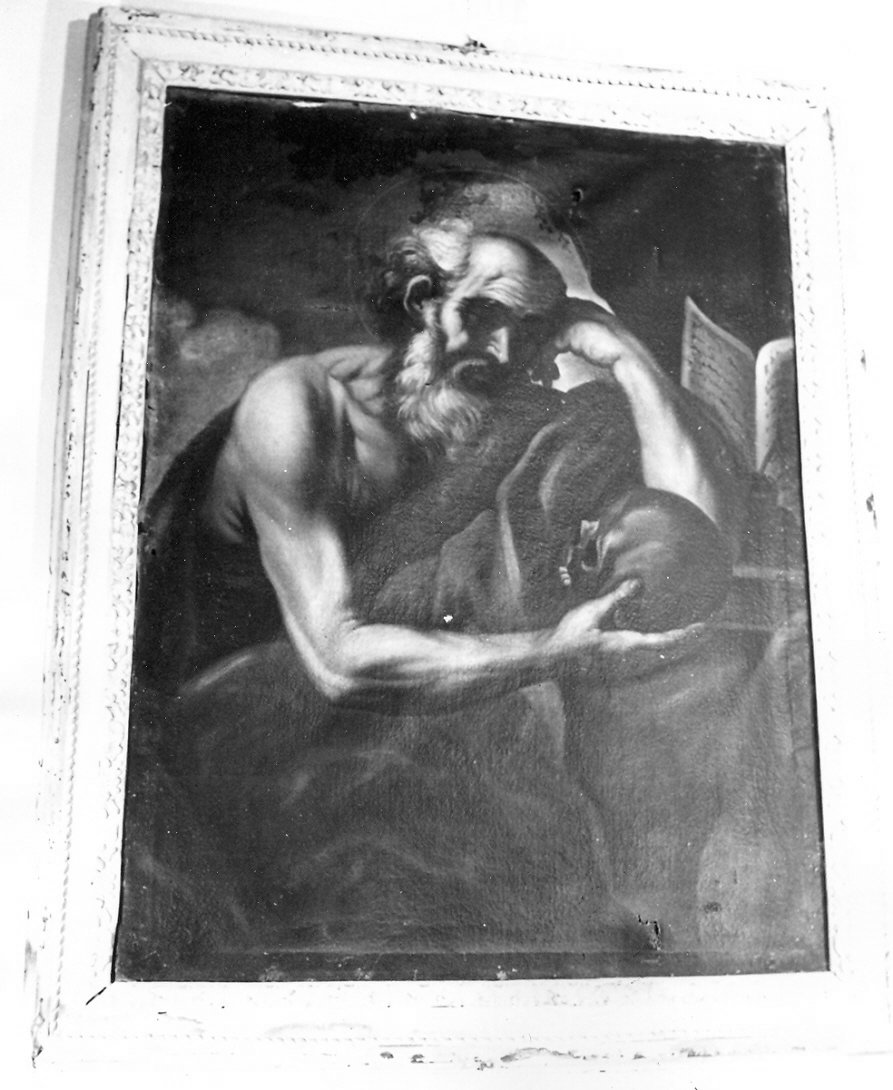 San Girolamo in meditazione (dipinto, opera isolata) - ambito Italia centrale (sec. XVII)