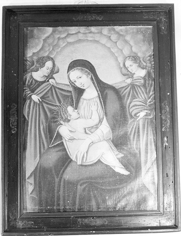 Madonna con Bambino e angeli (dipinto, opera isolata) - ambito umbro (sec. XIX)