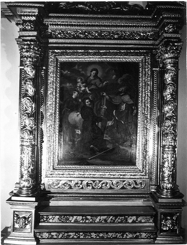 Madonna con Bambino e Santi (dipinto, elemento d'insieme) di Bandiera Benedetto (attribuito) (sec. XVIII)