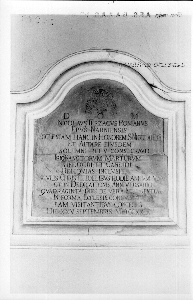 lapide, opera isolata - bottega umbra (sec. XVIII)