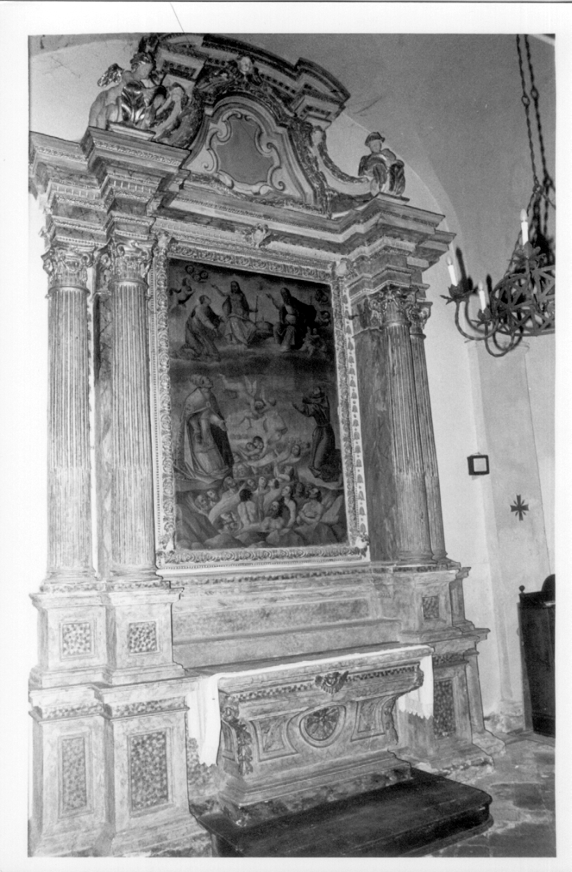 mostra d'altare, elemento d'insieme - bottega umbra (fine/inizio secc. XVII/ XVIII)