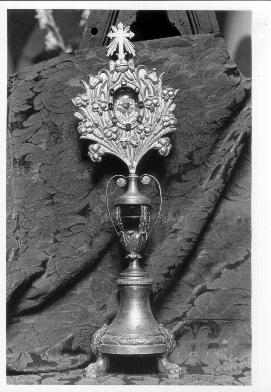 reliquiario - a ostensorio, opera isolata - bottega umbra (sec. XIX)