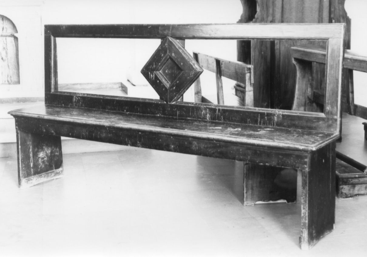 banco da chiesa, opera isolata - bottega Italia centrale (sec. XIX)