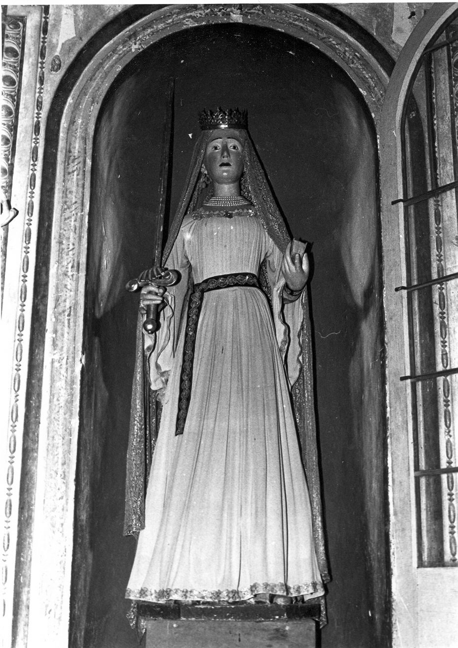 Santa Caterina d'Alessandria (statua, elemento d'insieme) - bottega umbra, manifattura umbra (prima metà sec. XVIII)